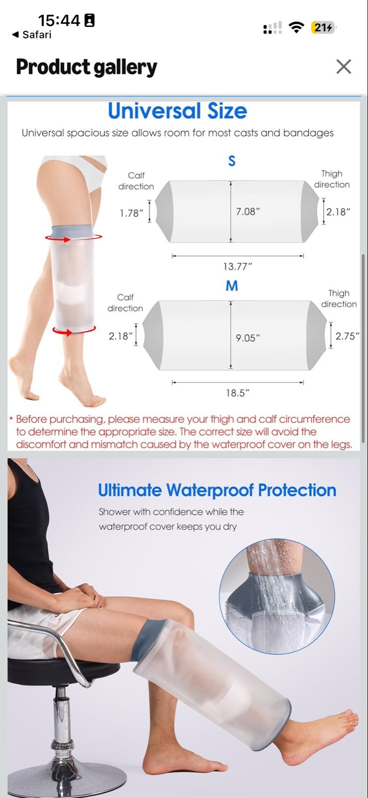 Waterproof Knee Shower Cover, Diversen, Verpleegmiddelen, Ophalen of Verzenden