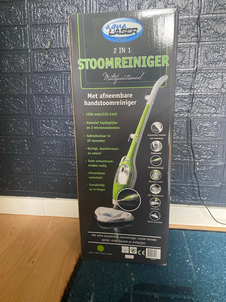 Aqua Laser Stoomreiniger 2-in-1 Multifunctioneel, Ophalen of Verzenden, Mop of Dweil