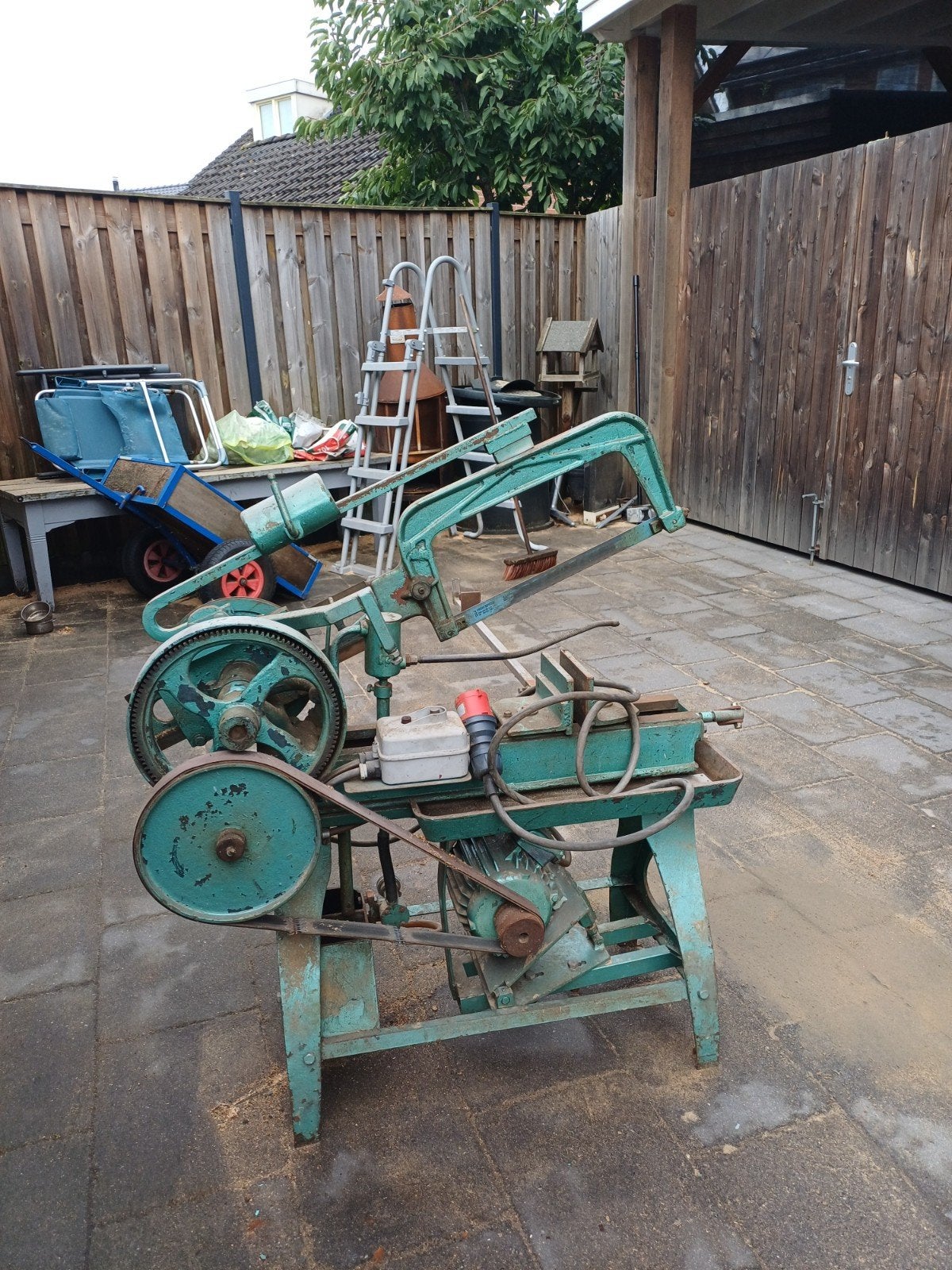 Oude lintzaagmachine - Vintage lintzaag, Doe-het-zelf en Verbouw, Gebruikt, Onbekend, 70 mm of meer, 600 tot 1200 watt