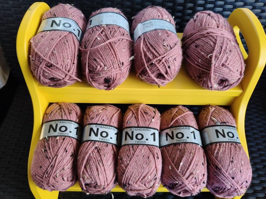Breigaaren - 9 bollen Standard No.1 Tweed (roze), Ophalen of Verzenden, Nieuw, Breien of Haken, Wol of Garen