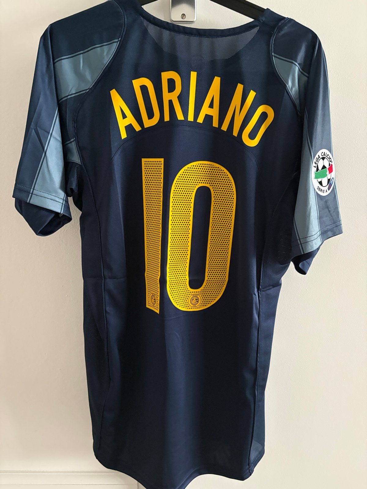 Retro Inter Milan Adriano - Vintage large Pirelli zanetti, Maat 52/54 (L), Blauw, Nieuw, Ophalen of Verzenden