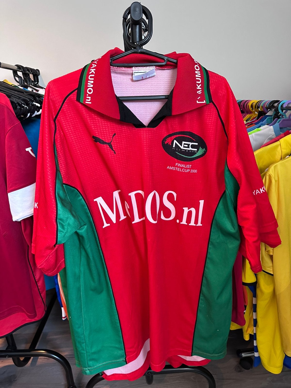Matchworn NEC Nijmegen voetbal shirt uit 2000/01, Maat XL, Verzenden, Zo goed als nieuw, Shirt