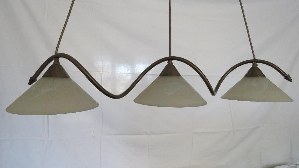 Massive hanglamp eettafel, Ophalen, Zo goed als nieuw, Glas