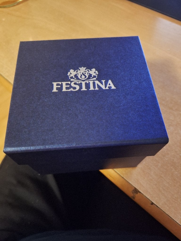 Festina Chronograaf Herenhorloge - Blauw/Zwart, Overige merken, Staal, Polshorloge, Kunststof