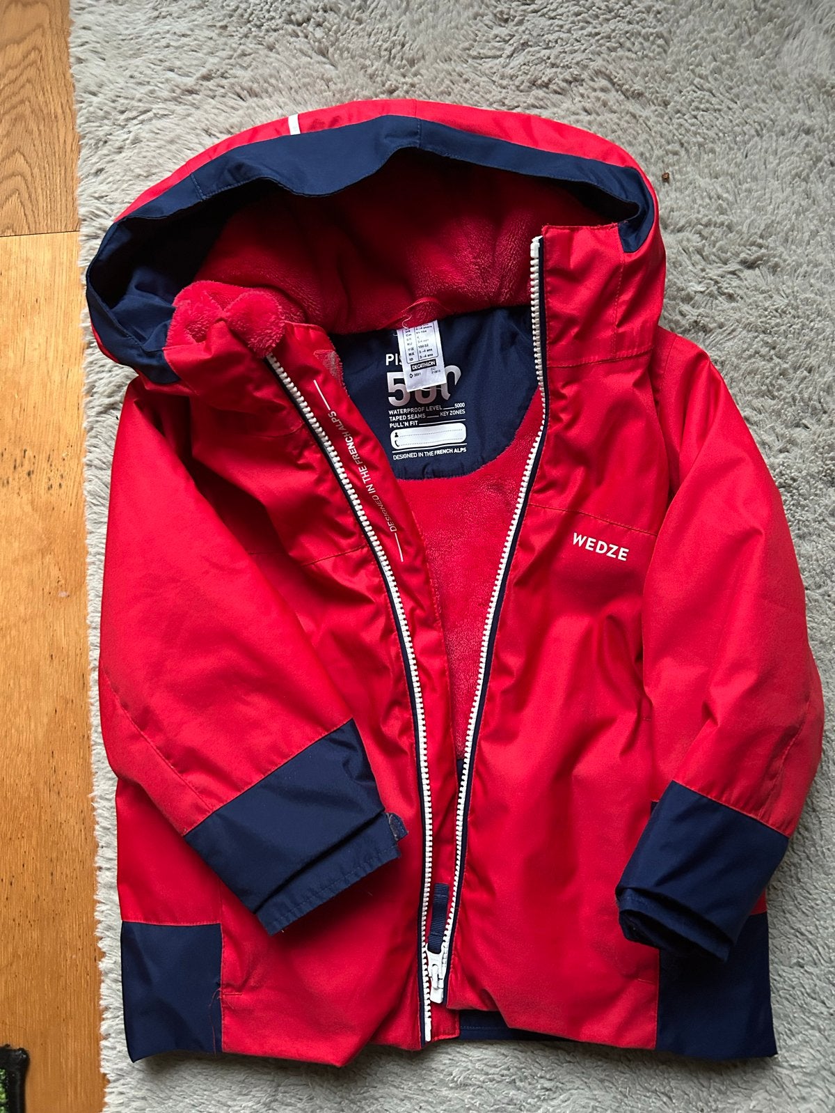WaterproofWind resistant Wedze ski-jas voor kinderen, Ophalen of Verzenden, Zo goed als nieuw, Maat 38/40 (M), Jack