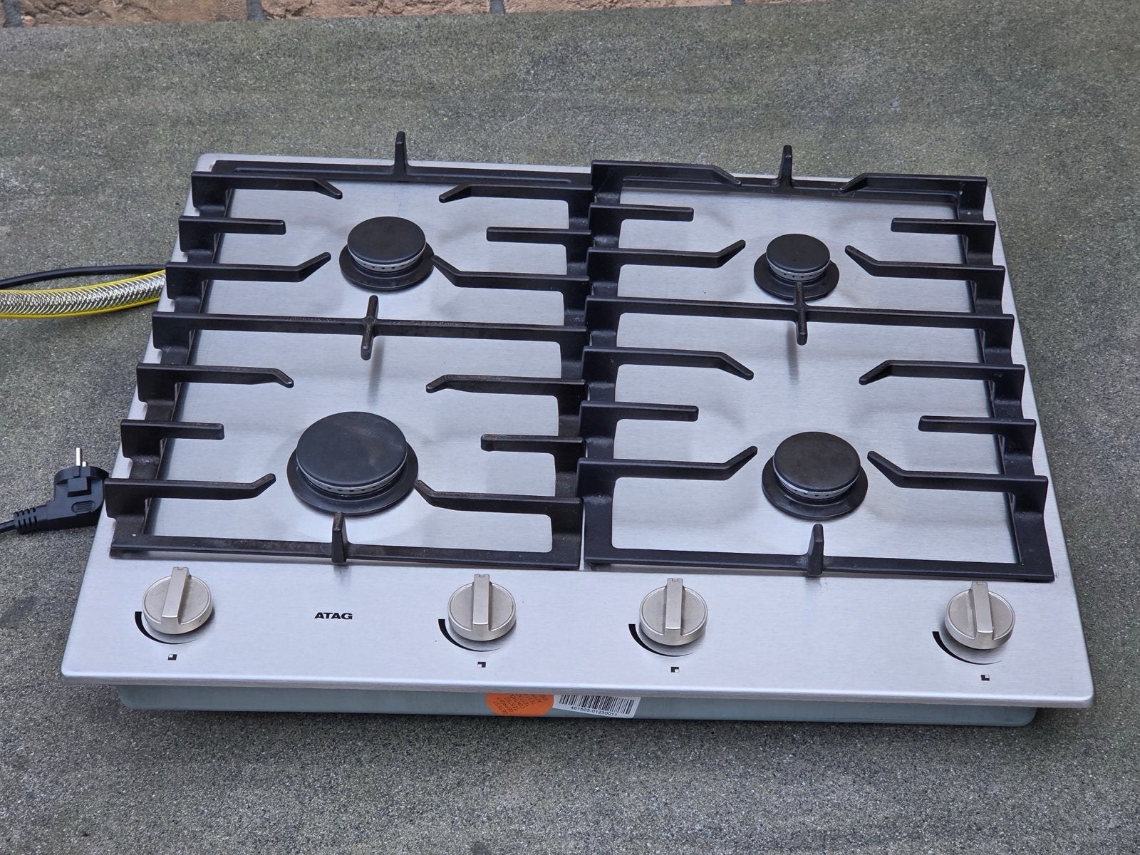 ATAG HG6411EBA RVS Gaskookplaat - 4 Pits, Easy Clean, Witgoed en Apparatuur, Kookplaten, Ophalen, 4 kookzones, Zo goed als nieuw