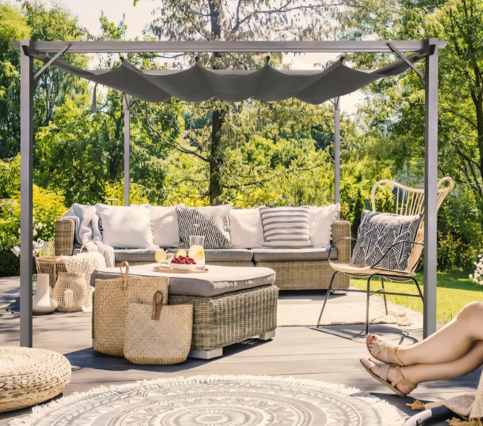 Intimo Garden Luxe Zonnescherm Tuinpaviljoen Sofia, Ophalen, Overige typen, Zo goed als nieuw, 250 cm tot 450 cm