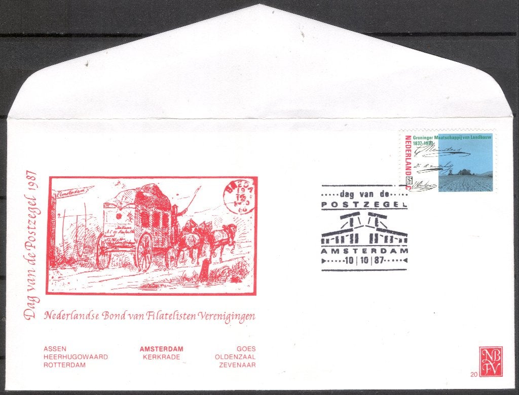 Dag van de Postzegel 1987 - afstempeling Amsterdam, Verzenden, Envelop