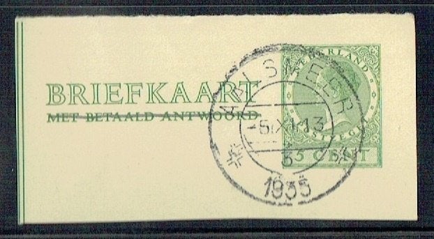 Nederland Briefstukje nr 149 Kon. Wilhelmina AALSMEER, Postzegels en Munten, Verzenden, Gestempeld, Koningshuis