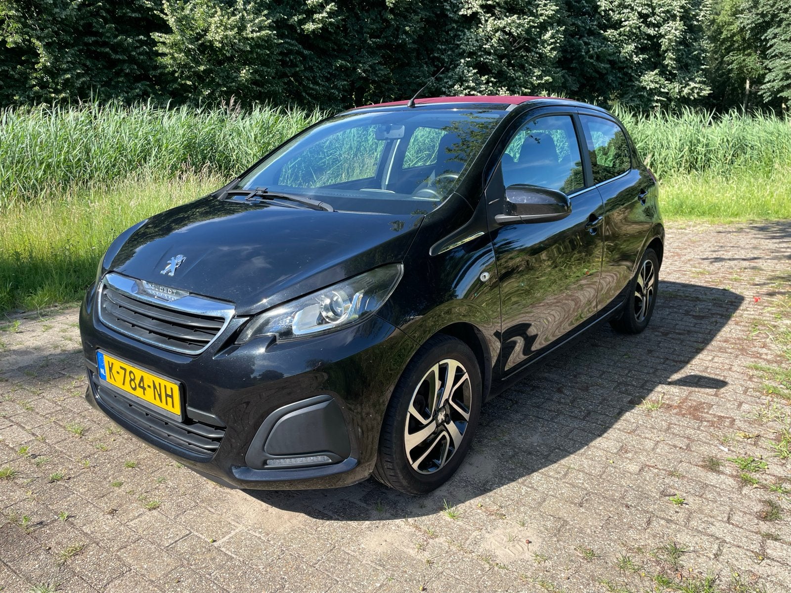 Peugeot 108 1.0 12V e-vti Cabrio Allure Top! AIRCO 5drs 2015, Auto's, Voorwielaandrijving, Euro 5, Stof, Zwart