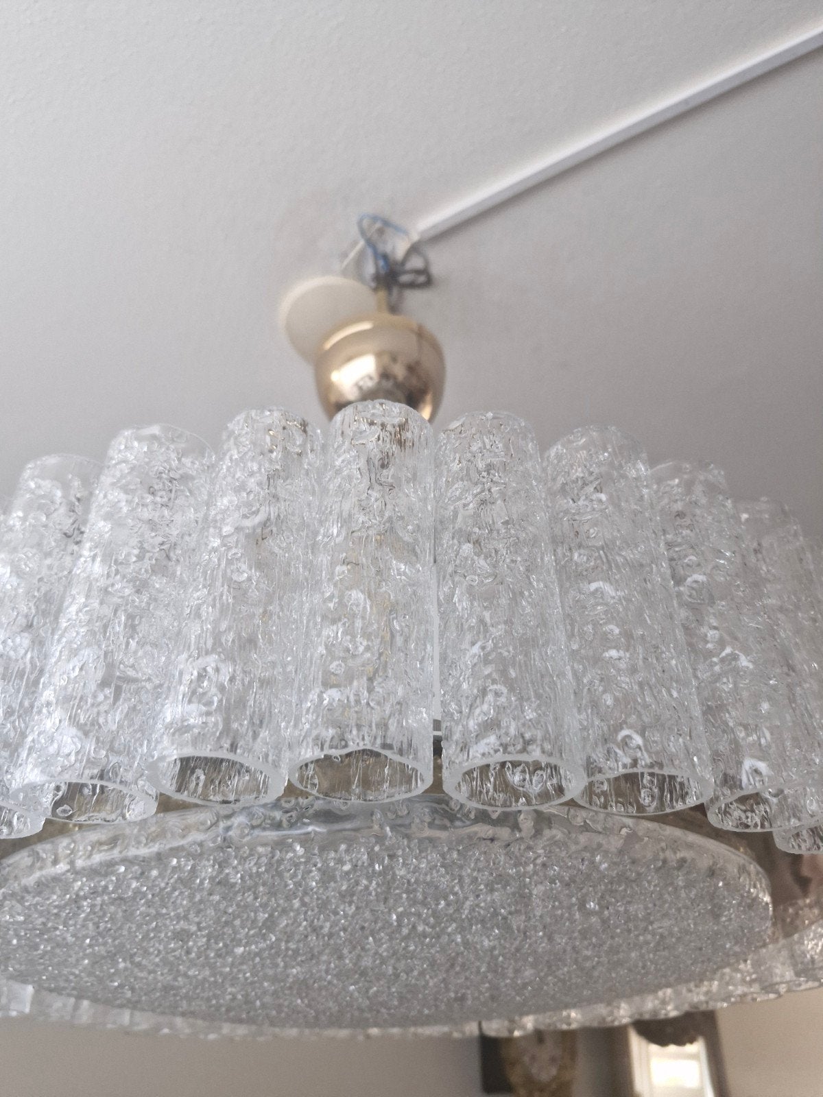 Elegante murano kroonluchter kristallen, een tijdloos stuk, Huis en Inrichting, Lampen | Kroonluchters, Ophalen of Verzenden