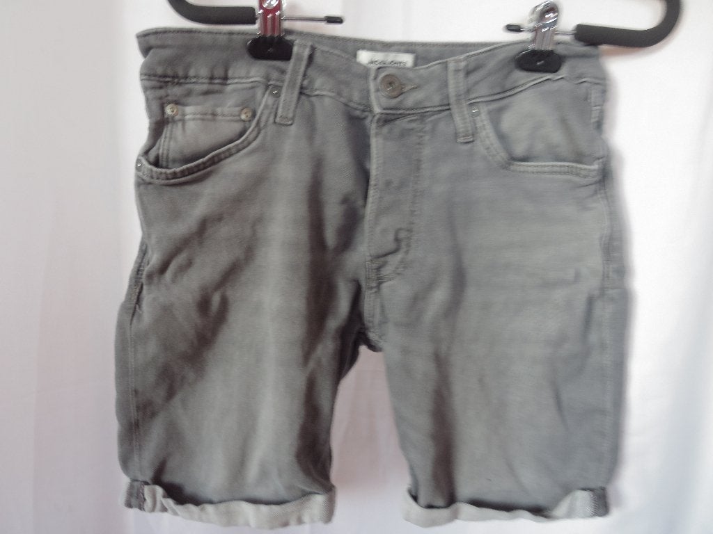 grijze korte stretch  spijker broek mt S Jack & Jones, Ophalen of Verzenden, Grijs, Gedragen, Jack & Jones