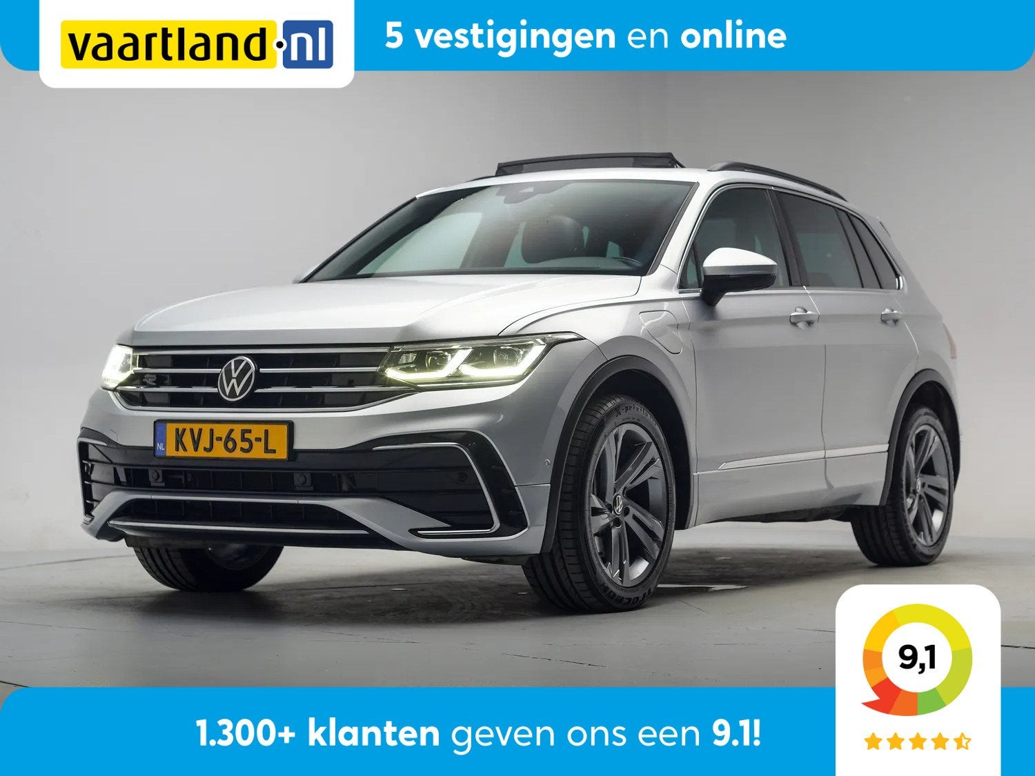 Volkswagen Tiguan 1.4 eHybrid 245pk R-Line Aut. [ Panoramada, Auto's, Automaat, 1716 kg, 4 cilinders, Hybride Elektrisch/Benzine