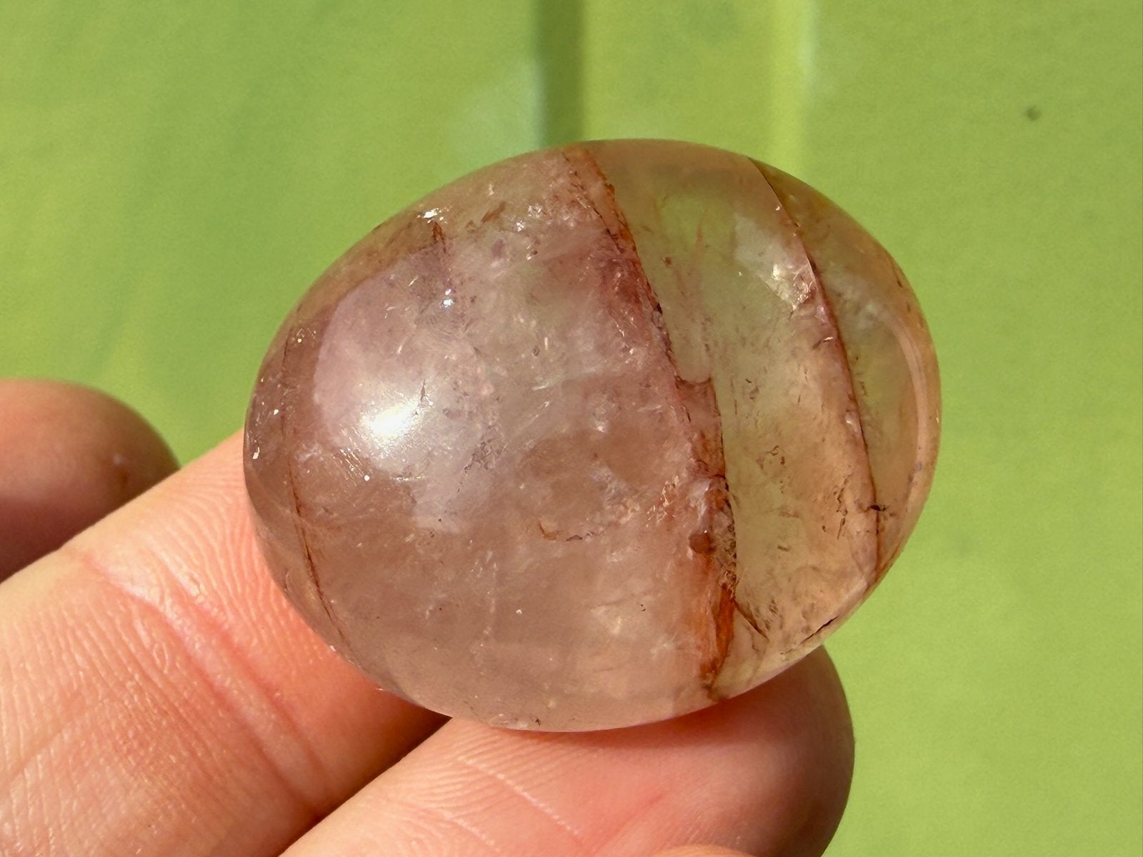 Red Healer Lemurian - Hematoide kwarts mineralen edelstenen, Ophalen of Verzenden, Mineraal