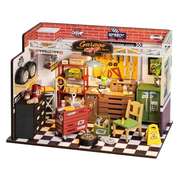 Robotime Garage Workshop DG165 Bouwpakket Nieuw, ROKR, Gebouwen, Nieuw, Meerkleurig