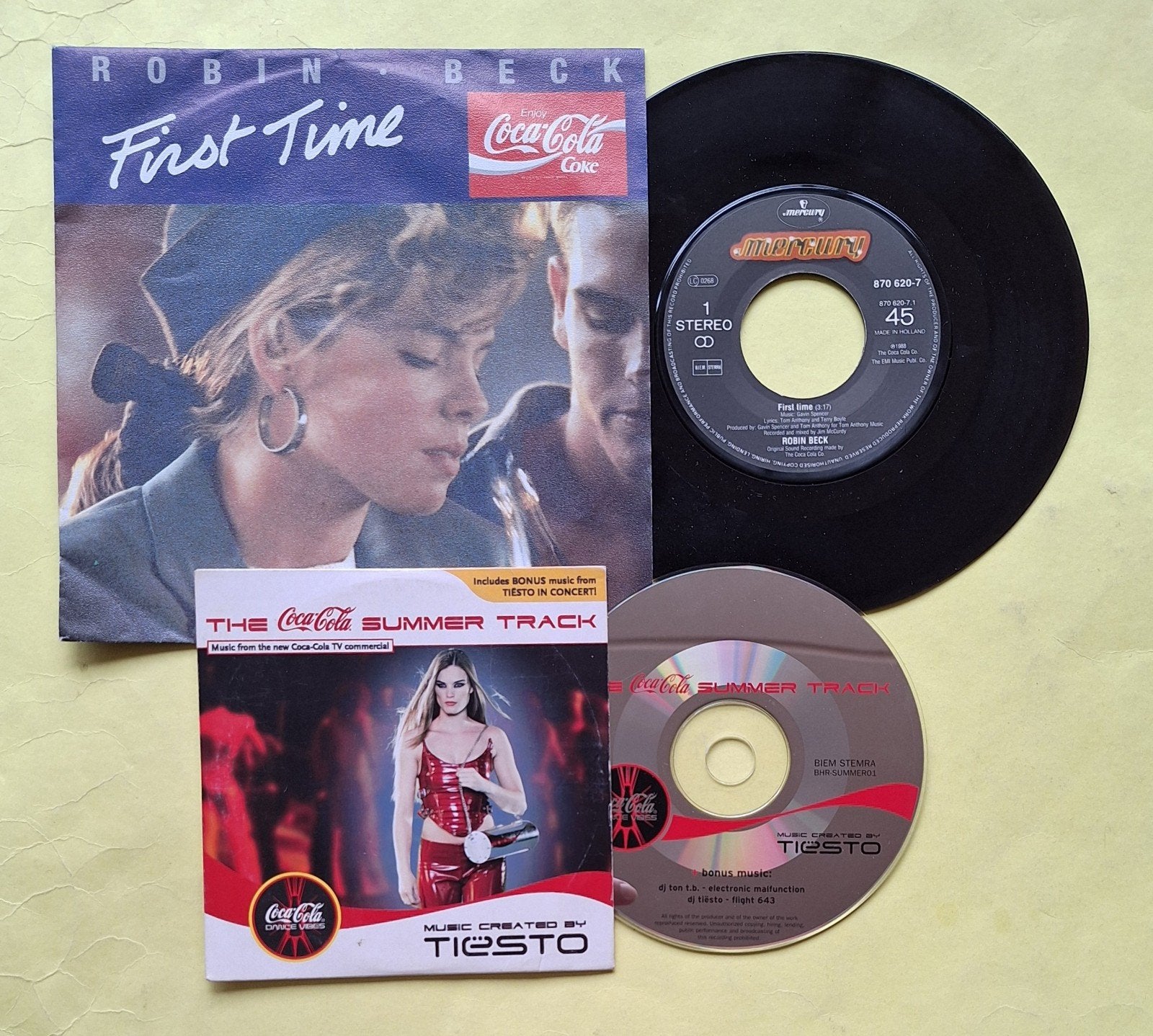 Robin Beck - First Time / The Coca-Cola Summer Track, Cd's en Dvd's, Gebruikt, 7 inch, Ophalen of Verzenden, EP