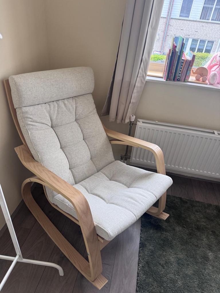 Ikea schommelstoel zo goed als nieuw, Huis en Inrichting, Fauteuils, Ophalen, Zo goed als nieuw