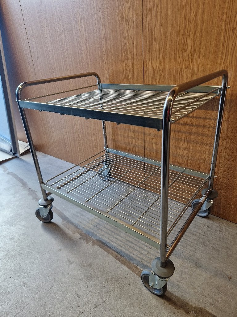 RVS etagewagen serveerwagen met 2 plateaus (nieuw), Ophalen, Metaal, Overige merken, Nieuw