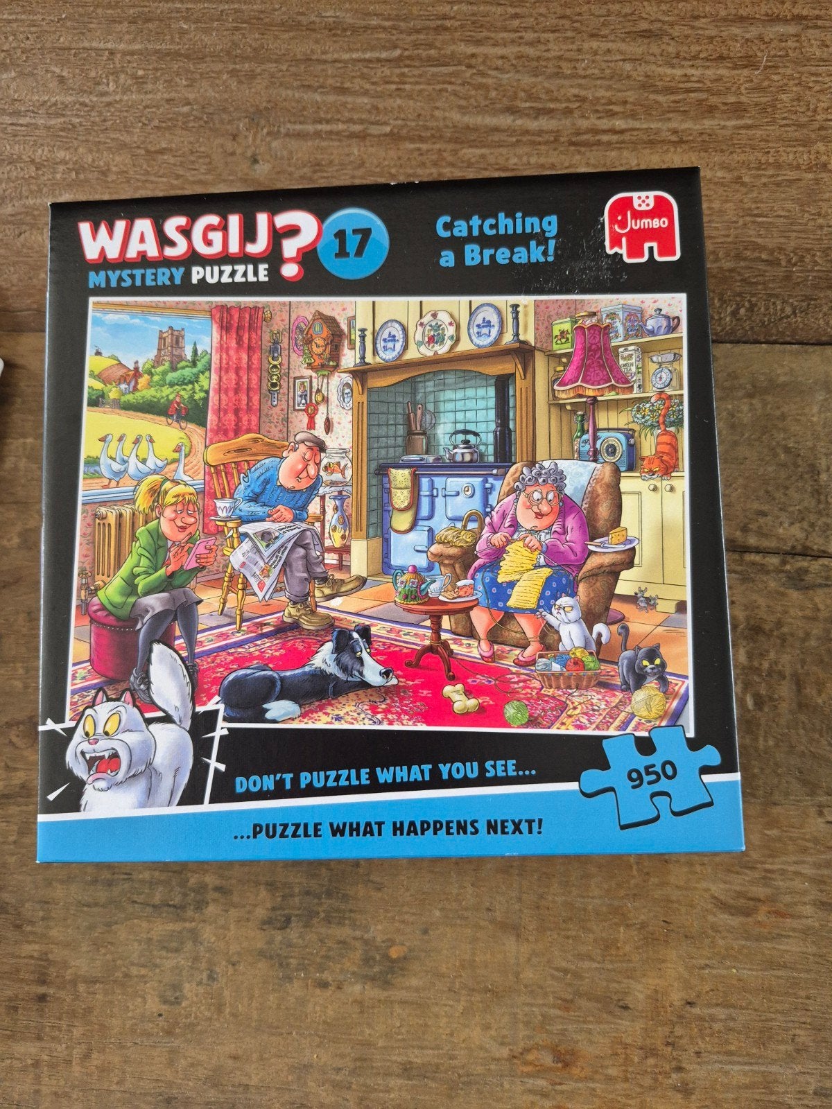 wasgij Mystery 12-Catching a Break, Ophalen of Verzenden, 500 t/m 1500 stukjes, Zo goed als nieuw