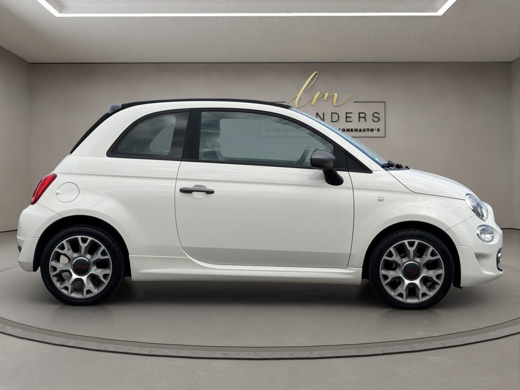 Fiat 500C 0.9 TwinAir Turbo Sport 2019 WIT | Cabrio | Airco, Auto's, Keurmerk '100% Onderhouden', 12 maanden, 86 pk, Gebruikt