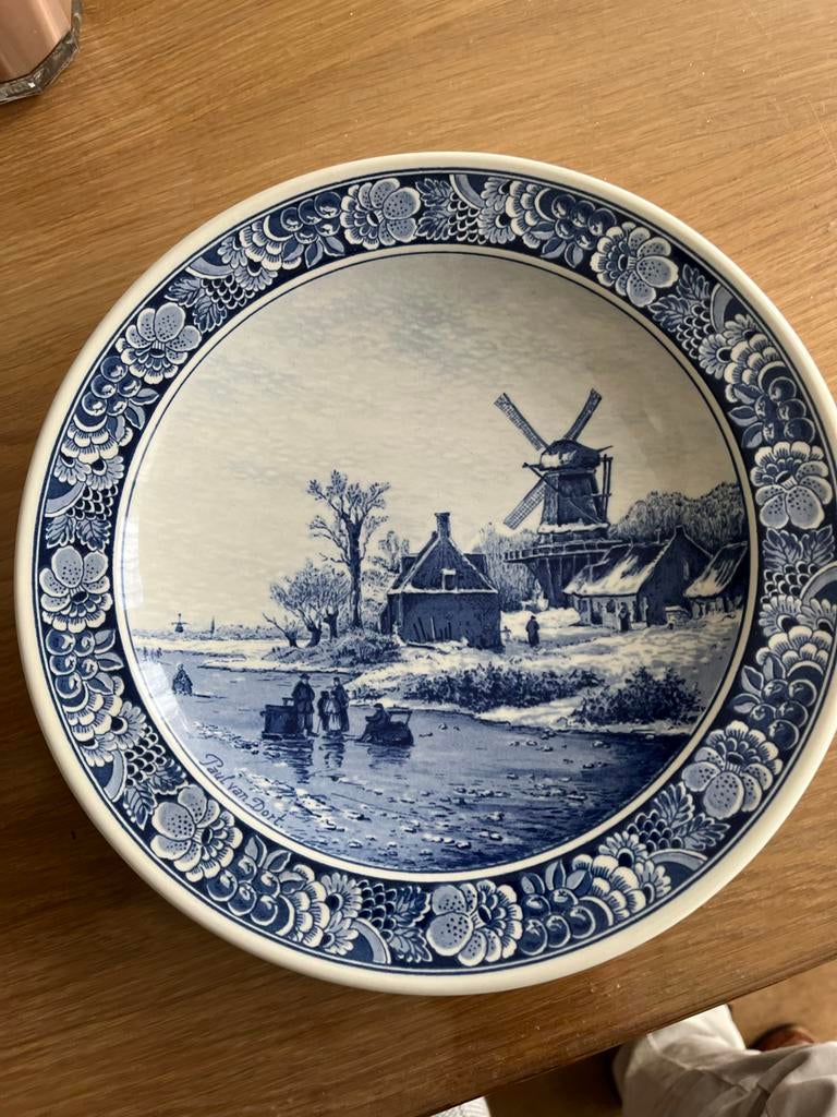Royal Goedewaagen Delfts Blauw Bord - Familie-uitstapje, Ophalen of Verzenden