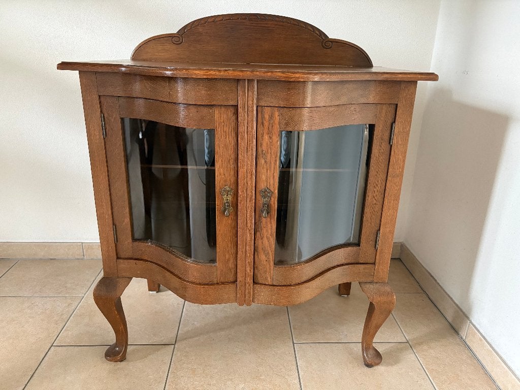 Antiek eikenhouten theekastje  - queen Anne-stijl, Ophalen