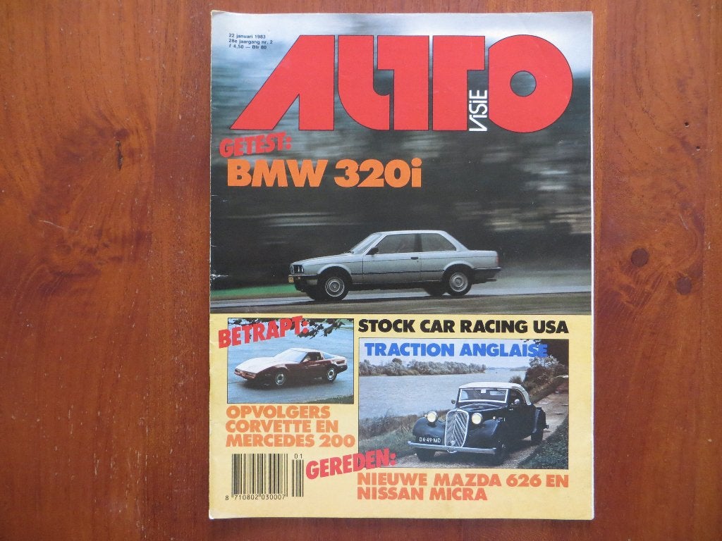 Autovisie 2 1983 BMW 320i, Mazda 626, Nissan Micra, Corvette, Ophalen of Verzenden, Zo goed als nieuw, BMW