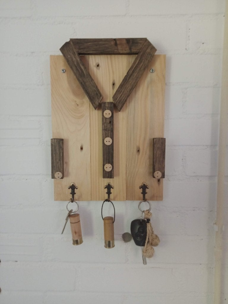 Sleutelhanger houten overhemd, Ophalen of Verzenden, Nieuw, Overige typen