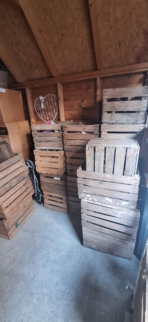 Aantallen Houten fruitkisten - Decoratief en functioneel, Ophalen of Verzenden, Gebruikt