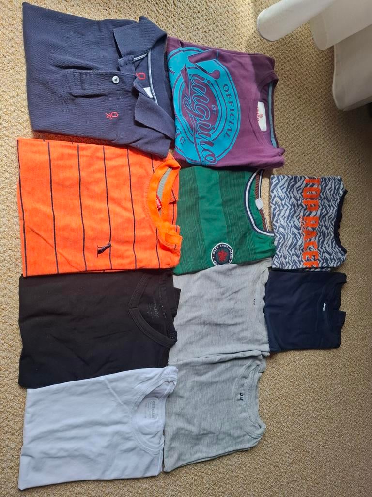 Pakket T-shirts korte mouw maat 122-128 o.a. Vingino & merke, Ophalen of Verzenden, Gebruikt, Maat 128