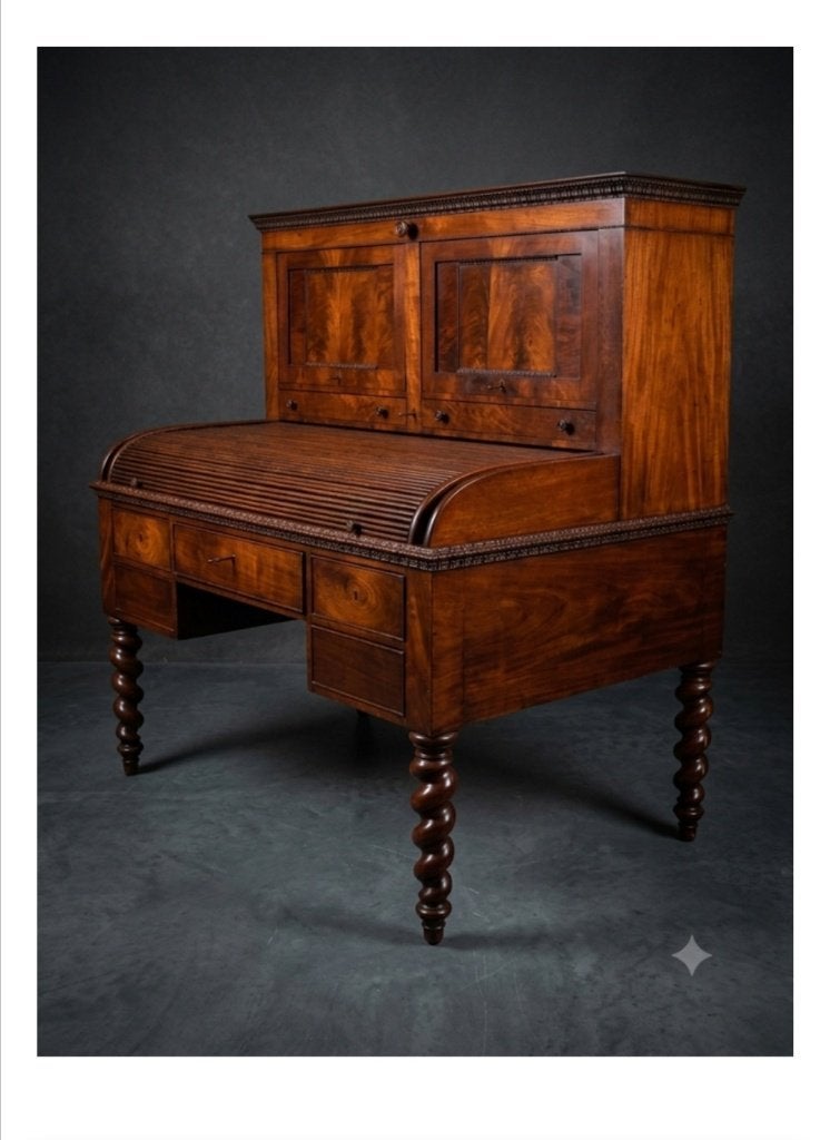 Antiek rolluik bureau, Antiek en Kunst, Antiek | Meubels | Tafels, Ophalen