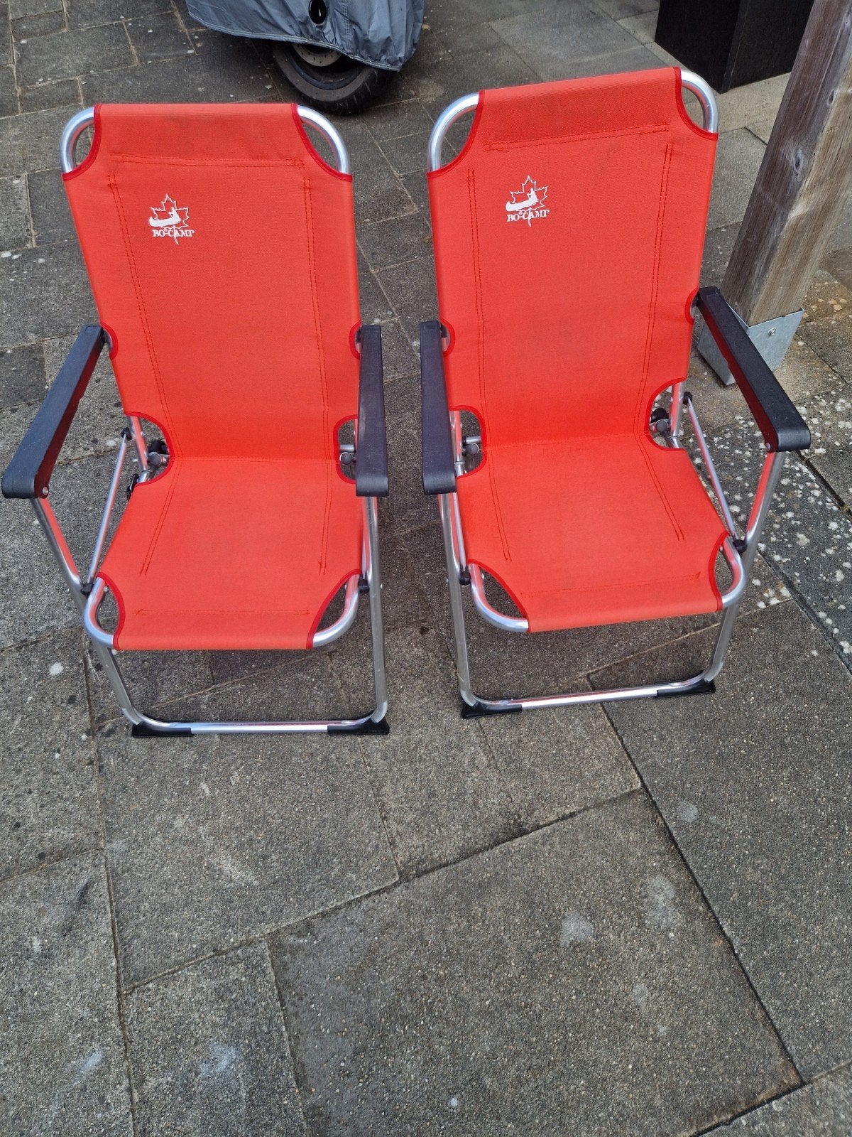 2x Bo-Camp Campingstoelen - Oranje, Ophalen