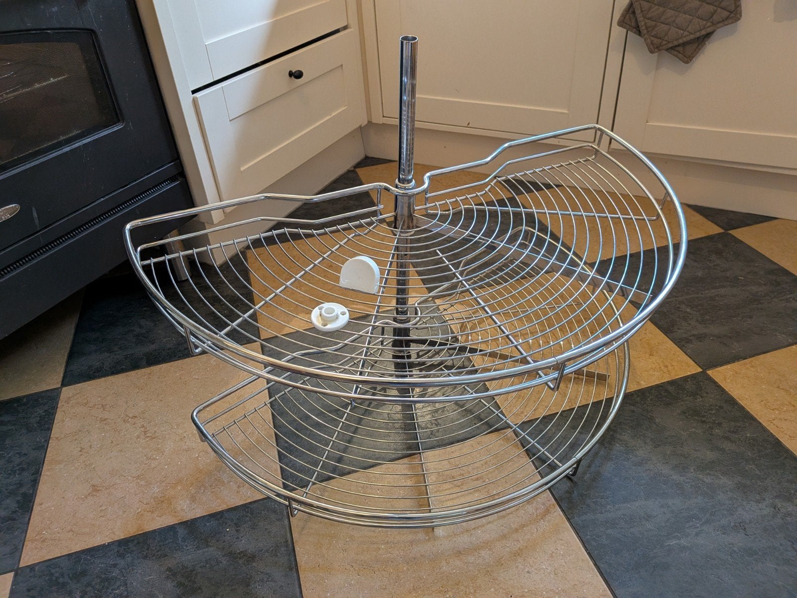 Draaiplateau / carrousel keuken, Ophalen, Zilver, Metaal, Overige typen