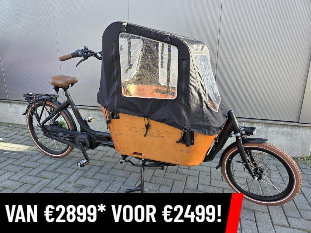 NIEUW Vogue Carry 2 Middenmotor tweewieler e-bakfiets + huif, Oosteinderweg 247b, 1432 AT Aalsmeer, Info@voguebike.com, Nieuw