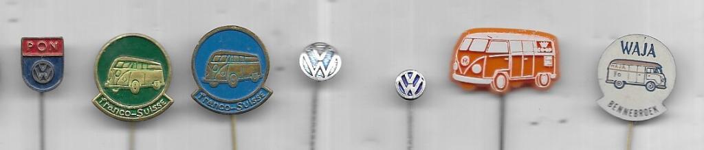 VOLKSWAGEN V.W. AUTO SPELDEN 7 STUKS, Ophalen of Verzenden, Gebruikt, Merk, Speldje of Pin