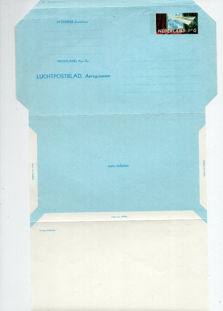 Postwaardestuk - Aerogramme 1,10 G. Geuzendam 31 **, Ophalen of Verzenden, Brief