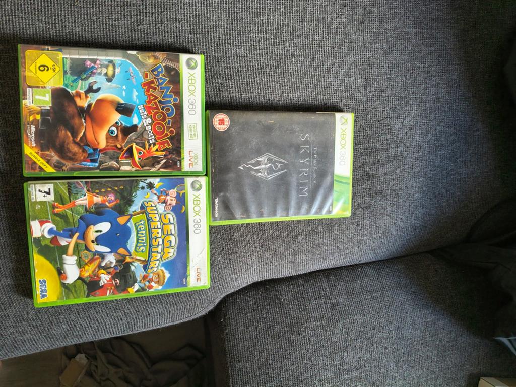 Xbox 360 Games: Banjo-Kazooie, Skyrim, Sega Superstars, Gebruikt, 1 speler, Vanaf 12 jaar, Ophalen