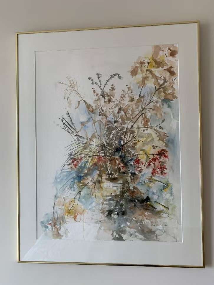 Te koop schilderij met lijst, Ophalen, Zo goed als nieuw, Schilderij, 75 – 100