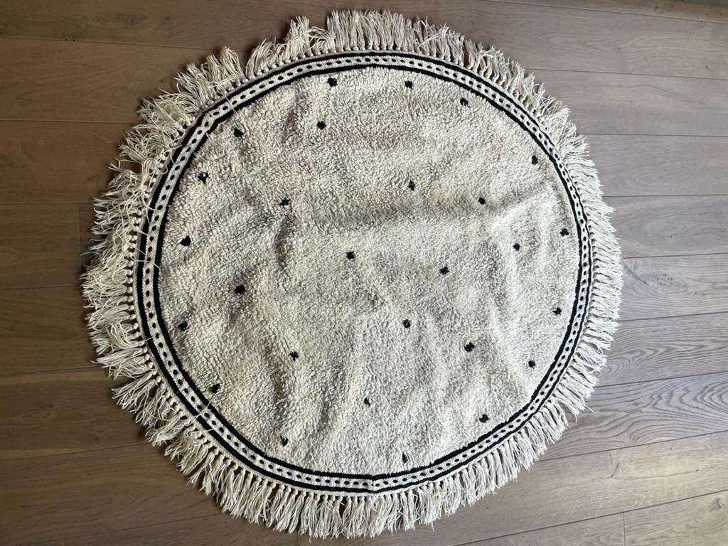 Tapis Petit Vloerkleed Anna Dots Cream, Ophalen of Verzenden, Gebruikt, Kleed of Kussen