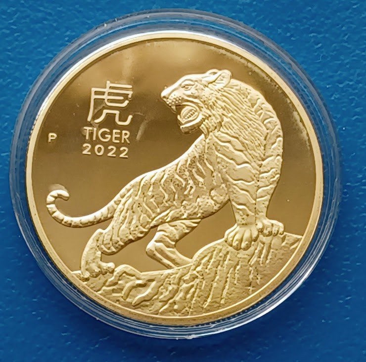 Australië Elisabeth II Jaar v.d. Tijger - 10 Dollars Replica, Verzenden, Overige materialen, Buitenland