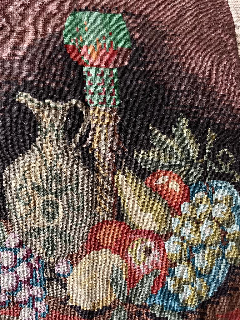 Oud-geborduurd(stilleven) (28 x 40 cm), Minder dan 50 cm, Ophalen of Verzenden, Zo goed als nieuw, Schilderij