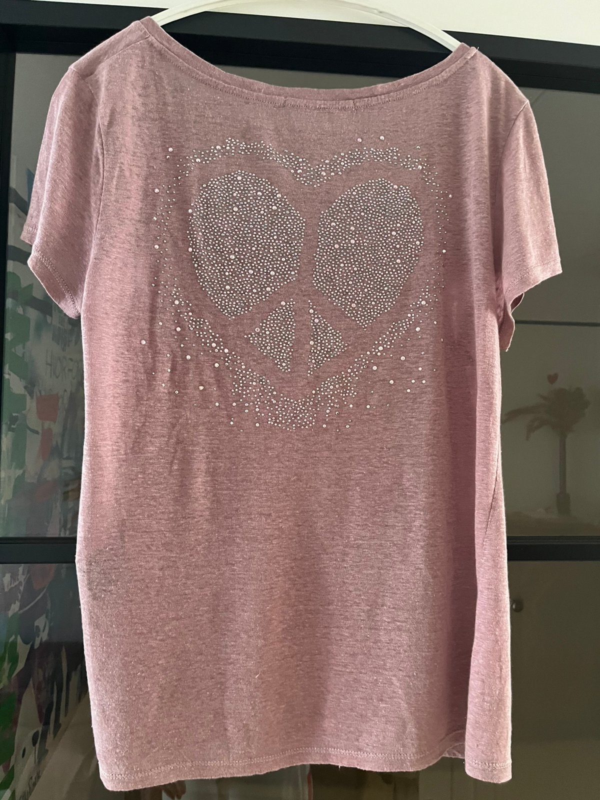 vh mooie merk BERENICE leuk oud rose linnen shirt /top mt36, Ophalen of Verzenden, Korte mouw, Roze, Maat 36 (S)