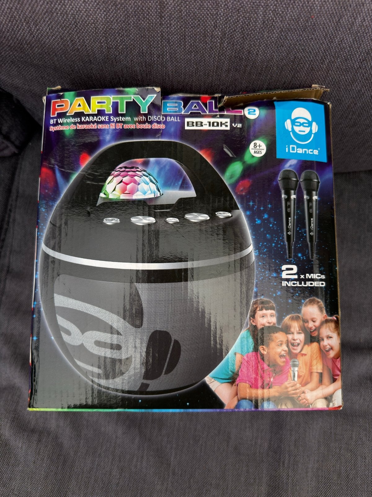 iDance Party Ball Bluetooth Karaoke Systeem met Discolamp, Ophalen of Verzenden, Nieuw, Complete set