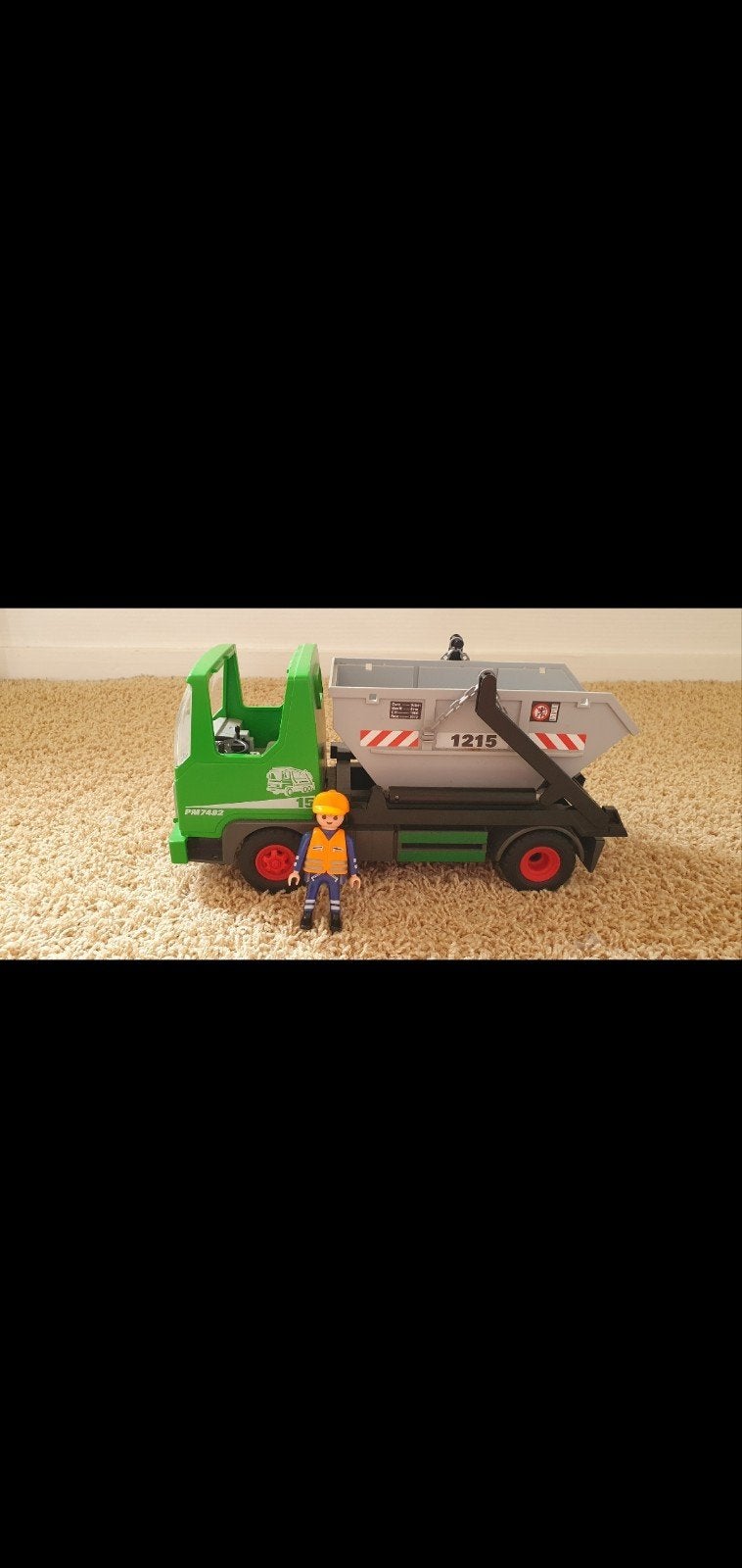 Playmobil vuilniswagen met container, Kinderen en Baby's, Speelgoed | Playmobil, Gebruikt, Complete set, Voertuig, Ophalen of Verzenden