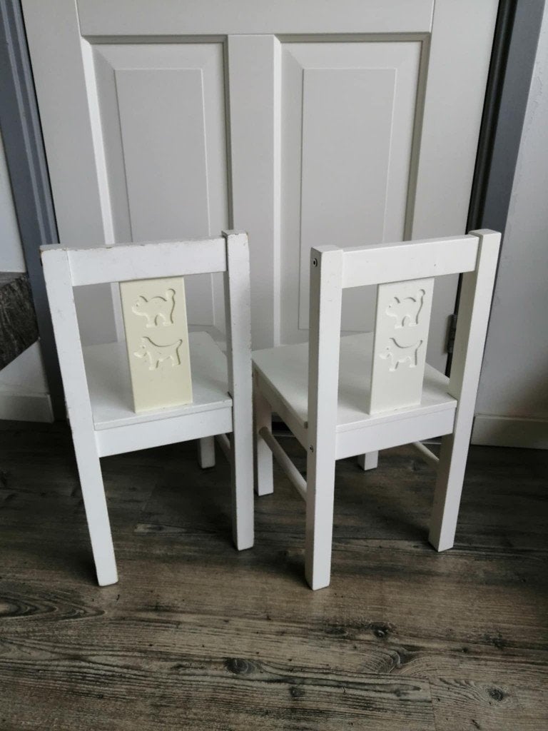2 witte stoeltjes, Ophalen, Gebruikt, Stoel(en)
