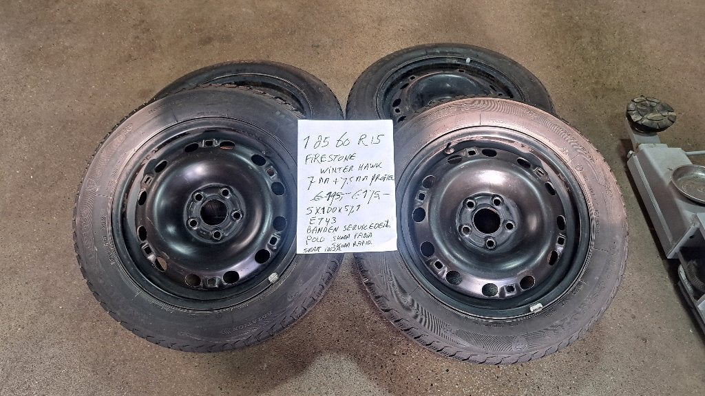 VW POLO / SEAT IBIZA / SKODA FABIA BANDEN SET 185/60R15 88 T, Auto-onderdelen, Ophalen, Gebruikt, 15 inch, Banden en Velgen