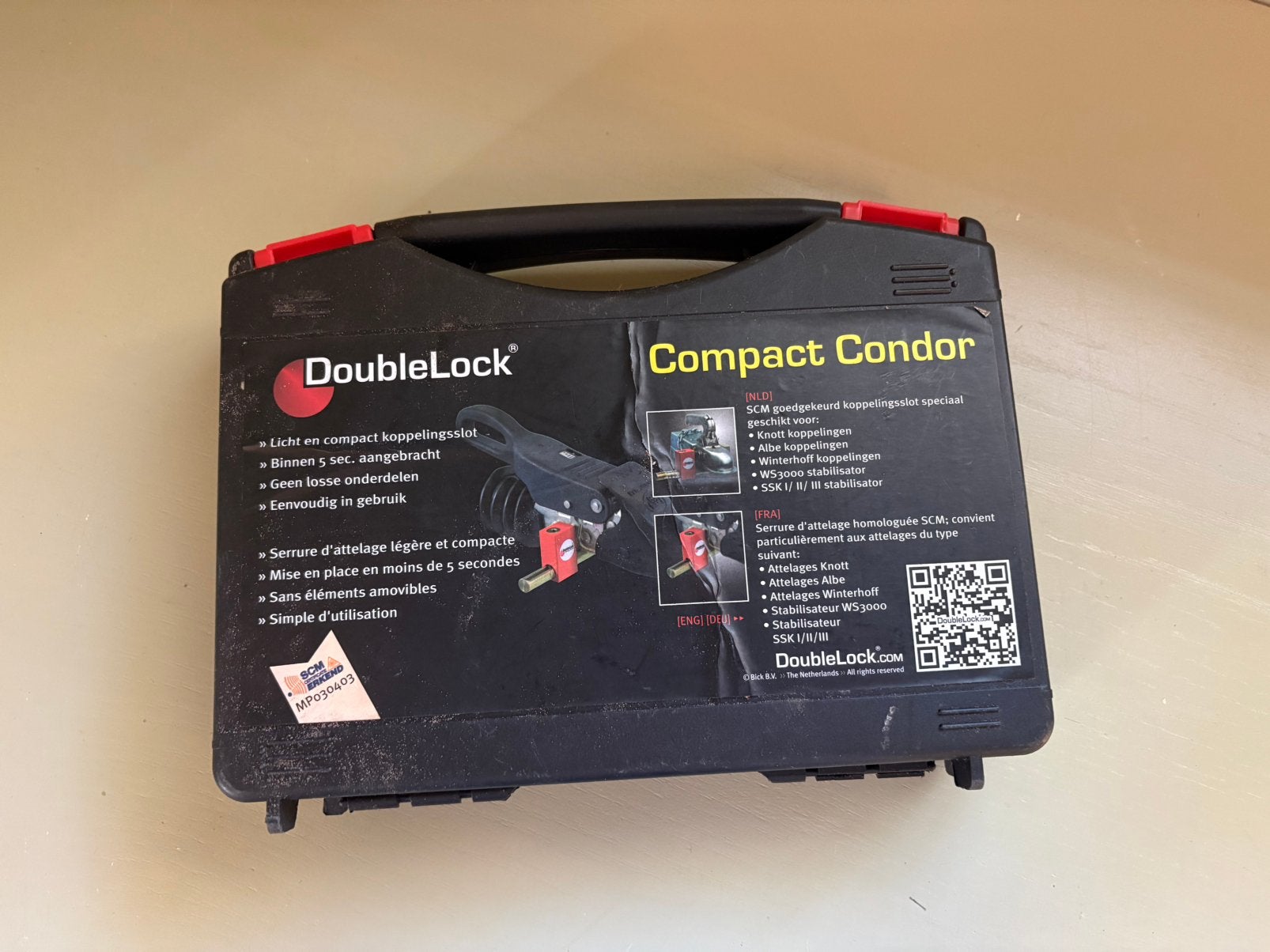 DoubleLock Compact Condor disselslot, in perfecte conditie., Caravans en Kamperen, Ophalen, Zo goed als nieuw
