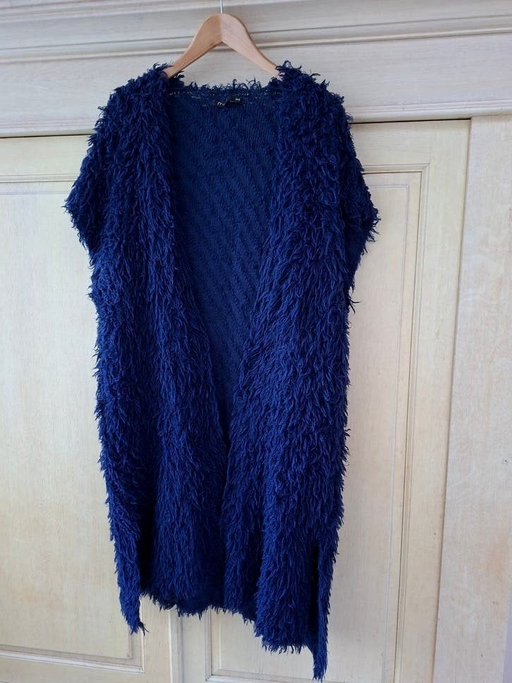 Mat, vest donker blauw maat 50/52/54/56, Trui of Vest, Zo goed als nieuw, MAT, Verzenden