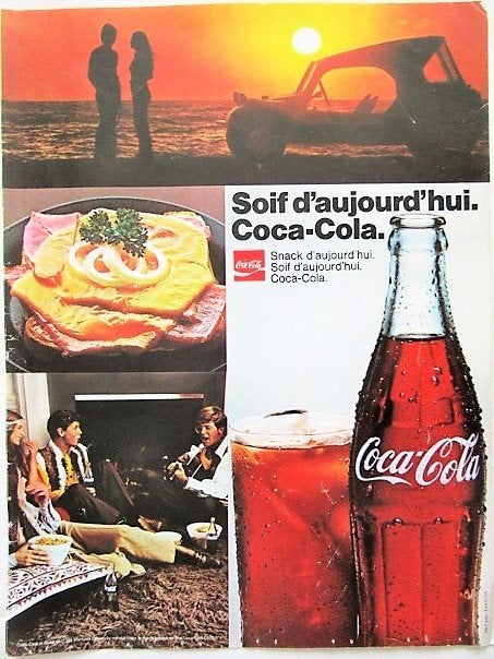 17 vintage advertenties reclames Coca-Cola 1953-67 Coke, Ophalen of Verzenden, Gebruikt, Reclamebord
