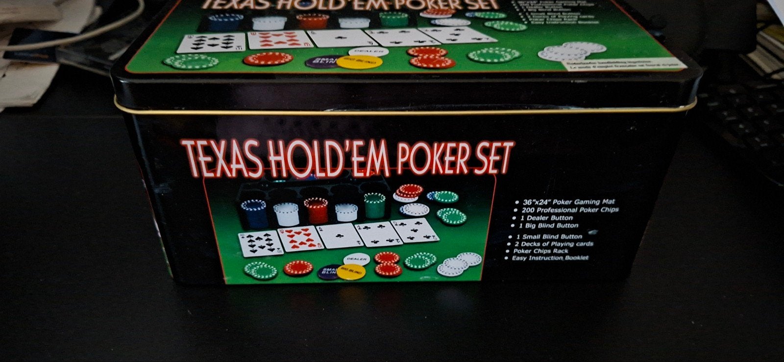 Texas Hold'em Poker Set - Nieuw in blik, Drie of vier spelers, Ophalen of Verzenden, Nieuw